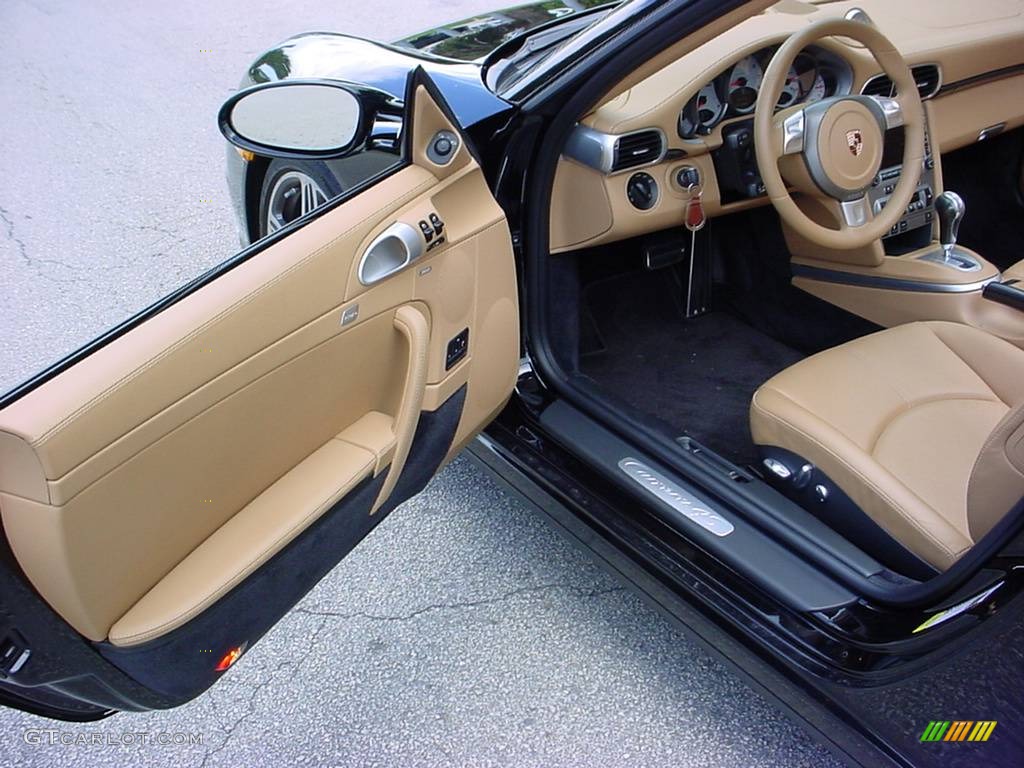 2007 911 Carrera 4S Cabriolet - Black / Sand Beige photo #9