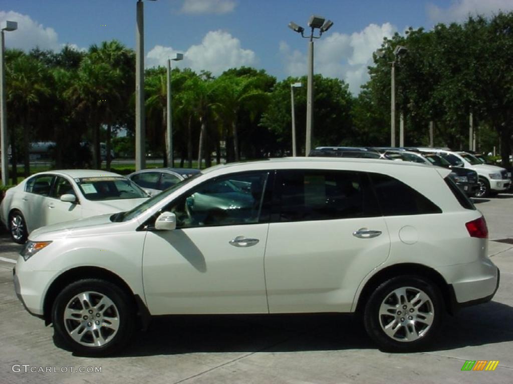 2007 MDX  - Aspen White Pearl / Parchment photo #10