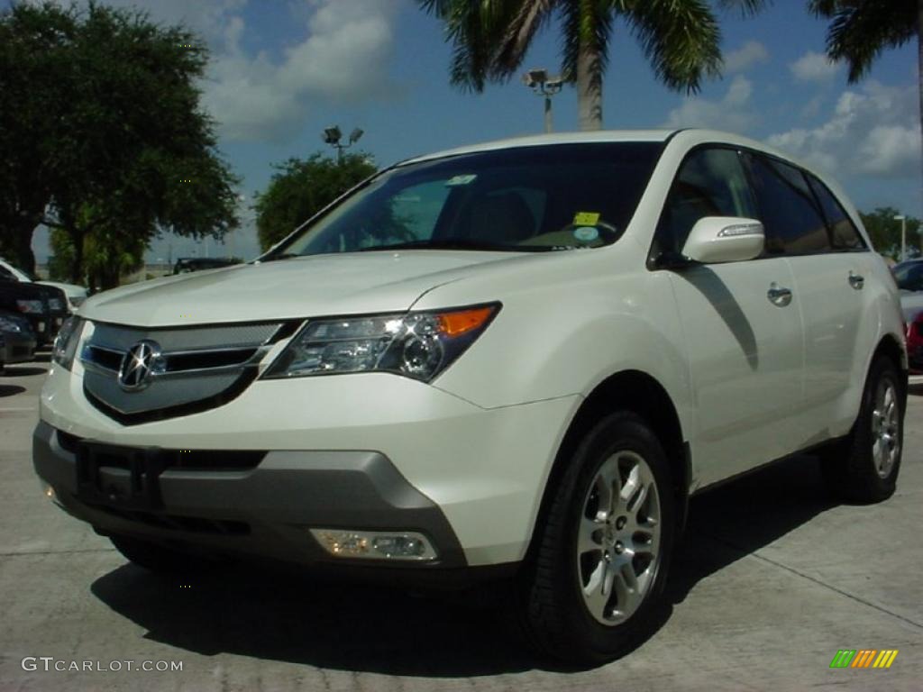 2007 MDX  - Aspen White Pearl / Parchment photo #14