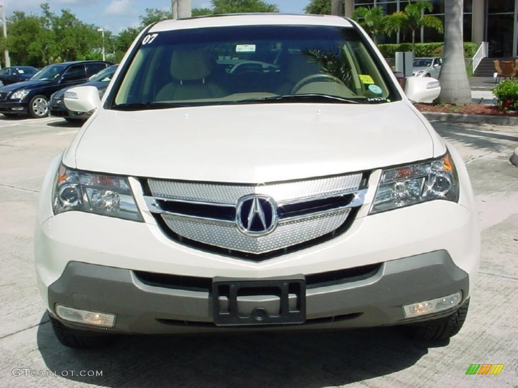 2007 MDX  - Aspen White Pearl / Parchment photo #15