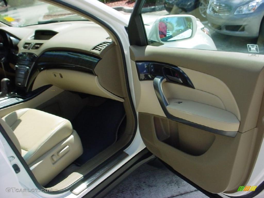 2007 MDX  - Aspen White Pearl / Parchment photo #19