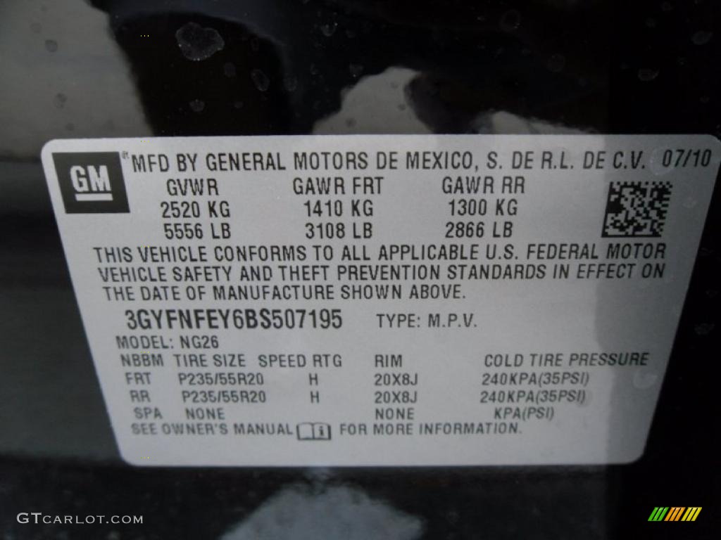 2011 SRX 4 V6 AWD - Black Raven / Shale/Ebony photo #6