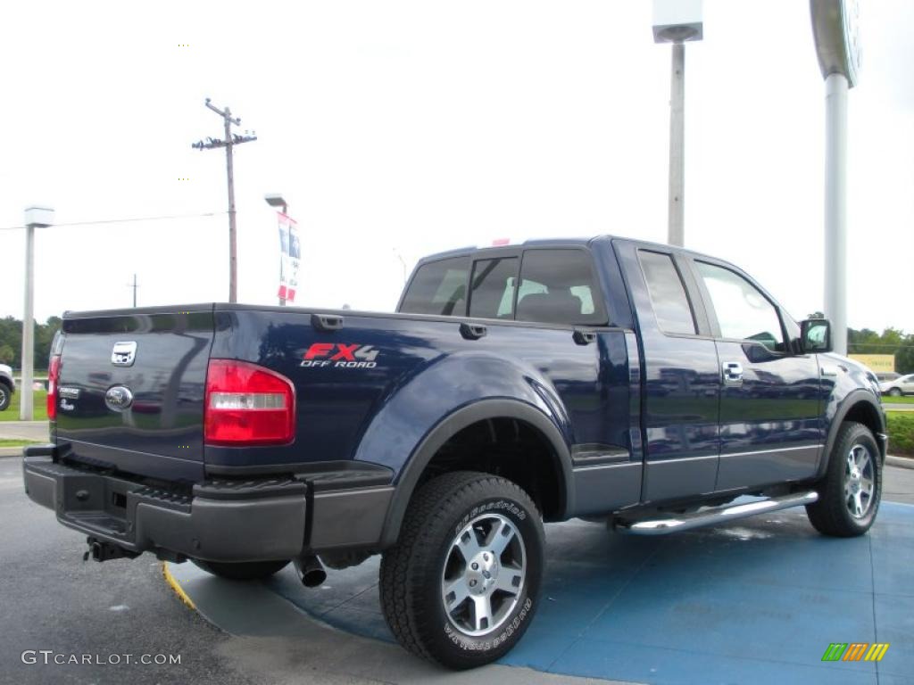 2007 F150 FX4 SuperCab 4x4 - Dark Blue Pearl Metallic / Medium Flint photo #5