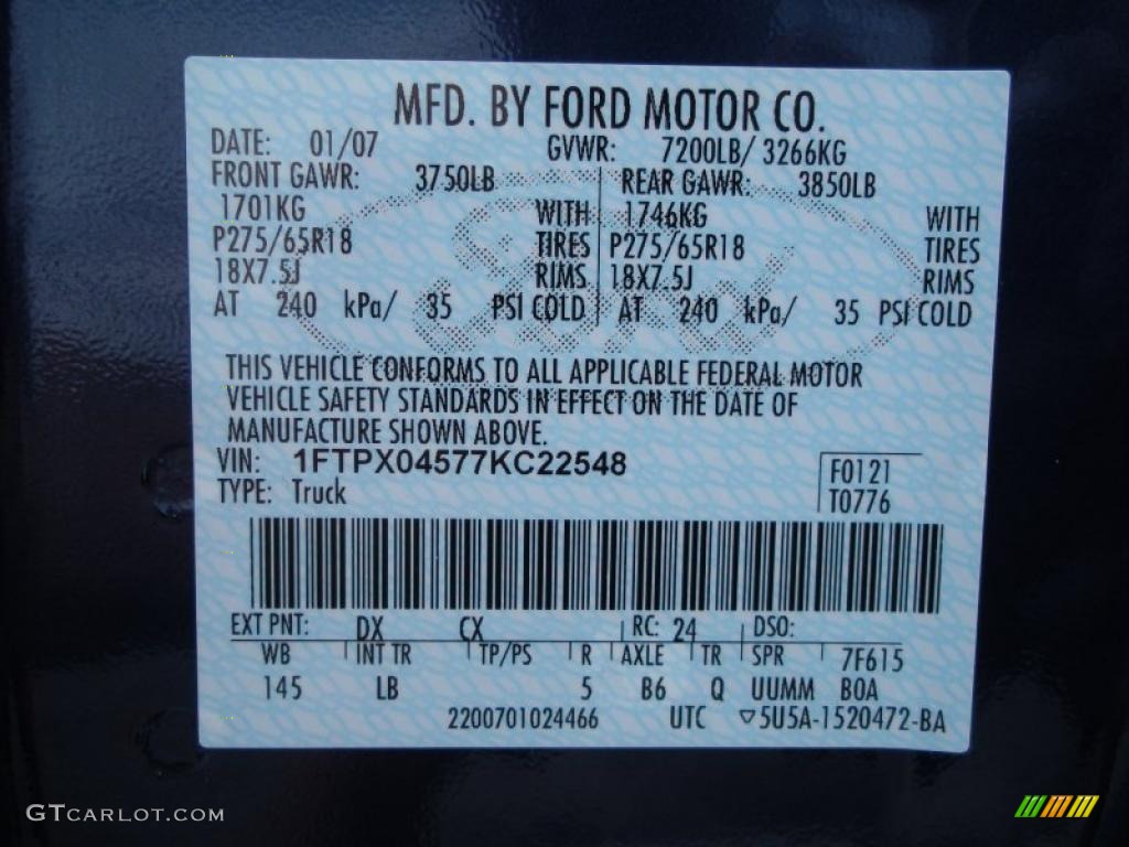 2007 F150 FX4 SuperCab 4x4 - Dark Blue Pearl Metallic / Medium Flint photo #25