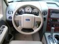 Tan 2008 Ford F150 Lariat SuperCrew Steering Wheel