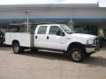 2006 Oxford White Ford F350 Super Duty XLT Crew Cab 4x4 Chassis  photo #1