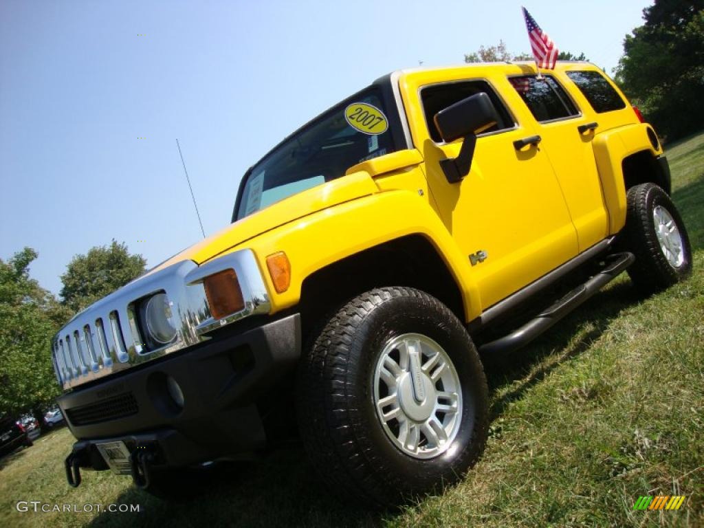Yellow Hummer H3