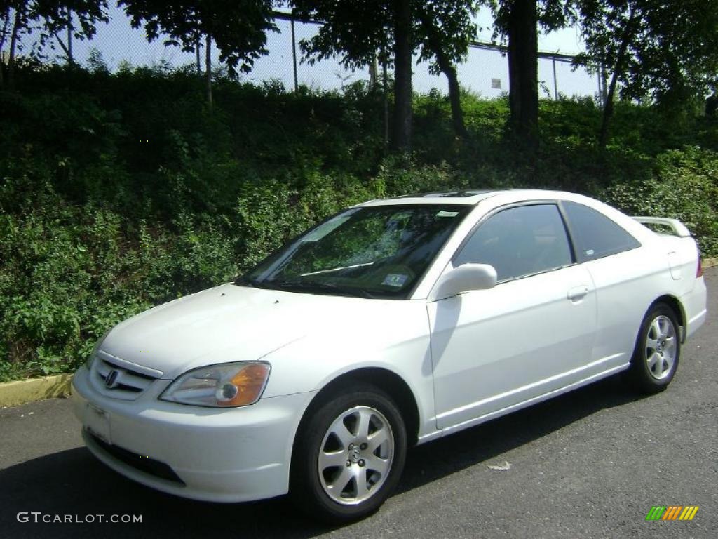2003 Civic EX Coupe - Taffeta White / Ivory photo #1
