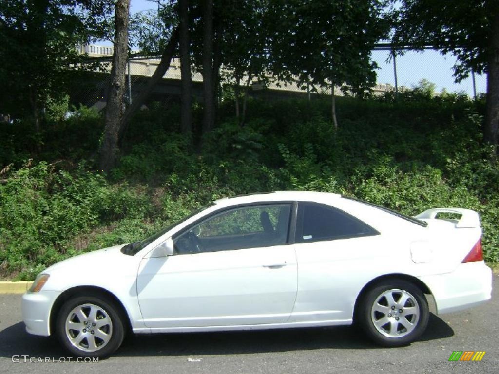 2003 Civic EX Coupe - Taffeta White / Ivory photo #2