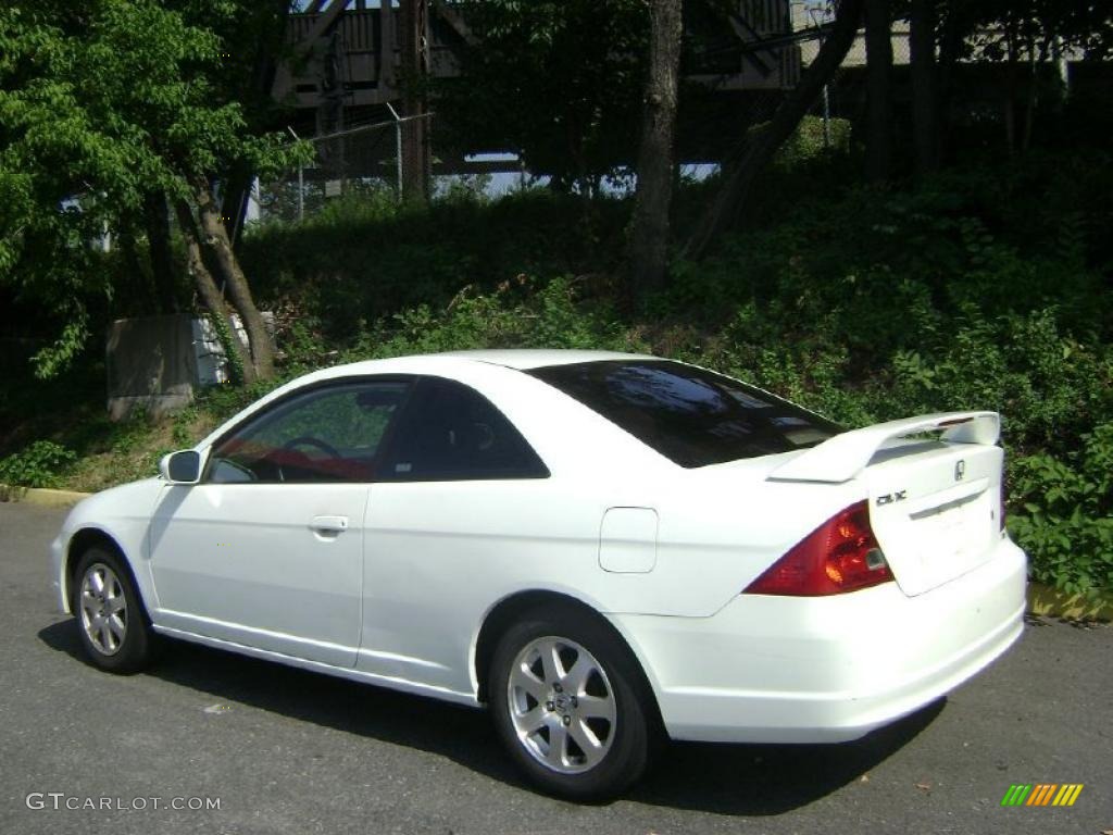 2003 Civic EX Coupe - Taffeta White / Ivory photo #3