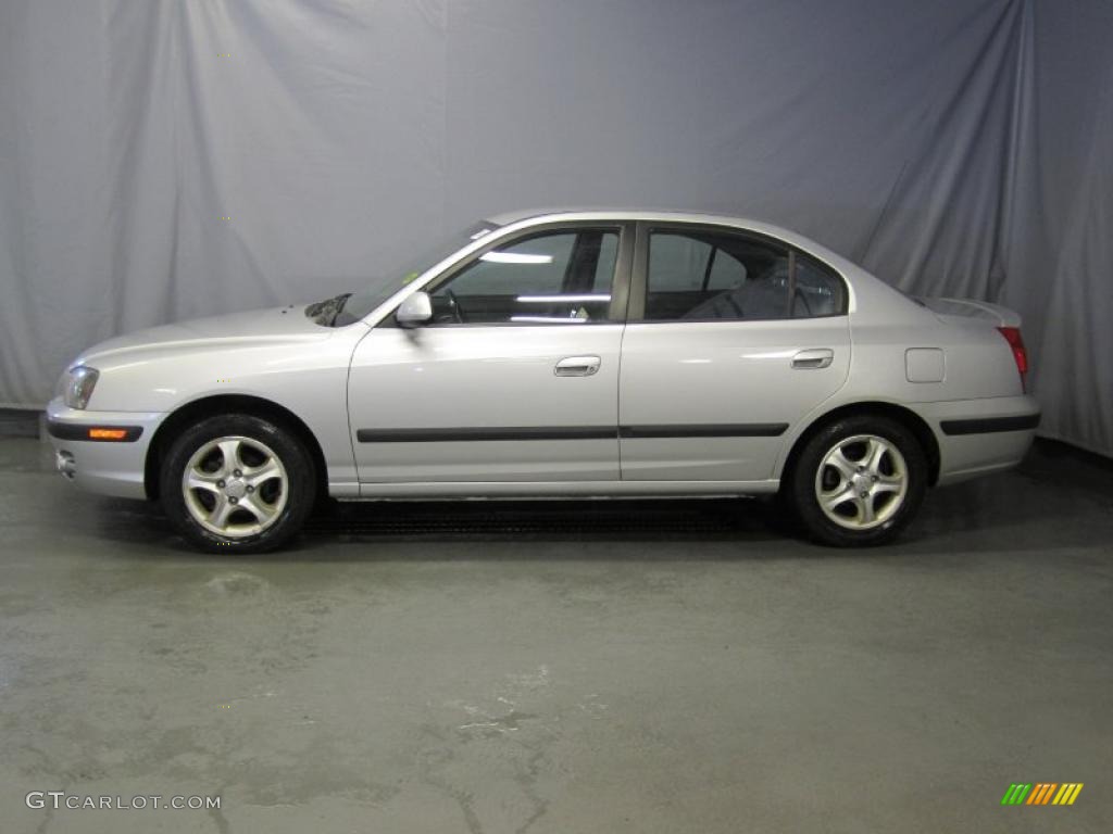 2004 Elantra GT Sedan - Sterling Silver / Gray photo #2