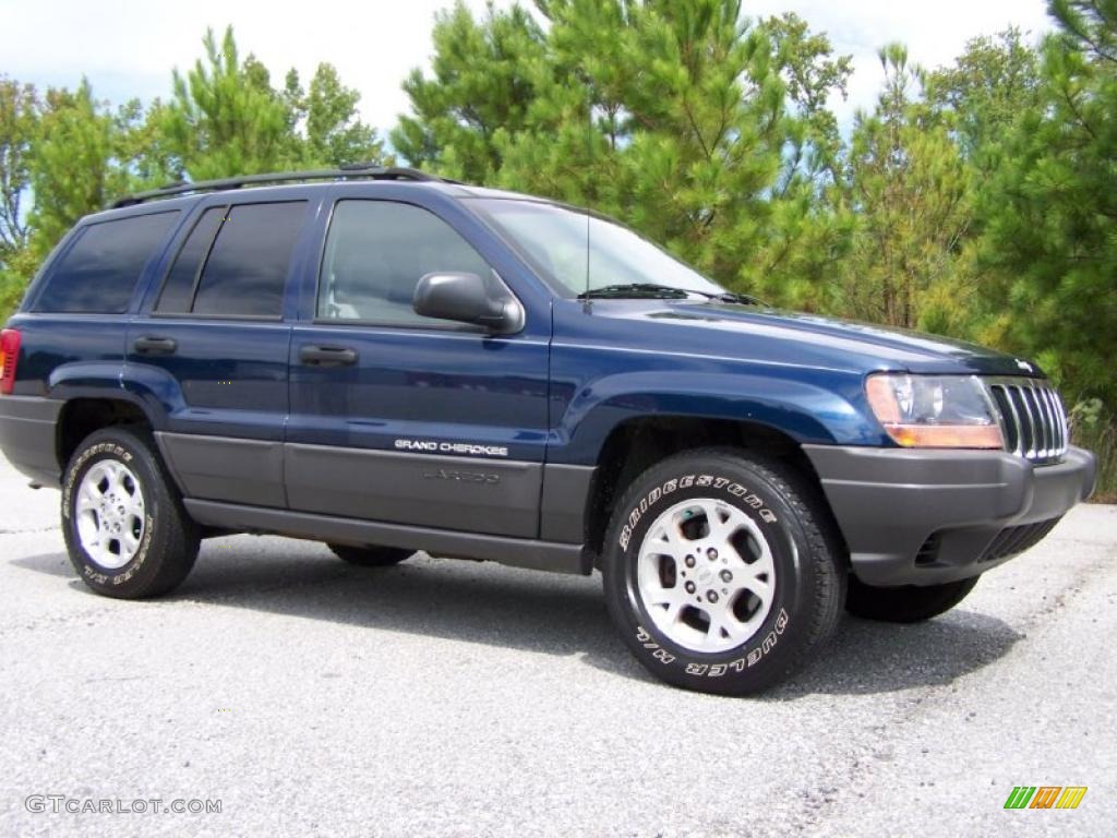 2000 Grand Cherokee Laredo - Patriot Blue Pearlcoat / Taupe photo #1
