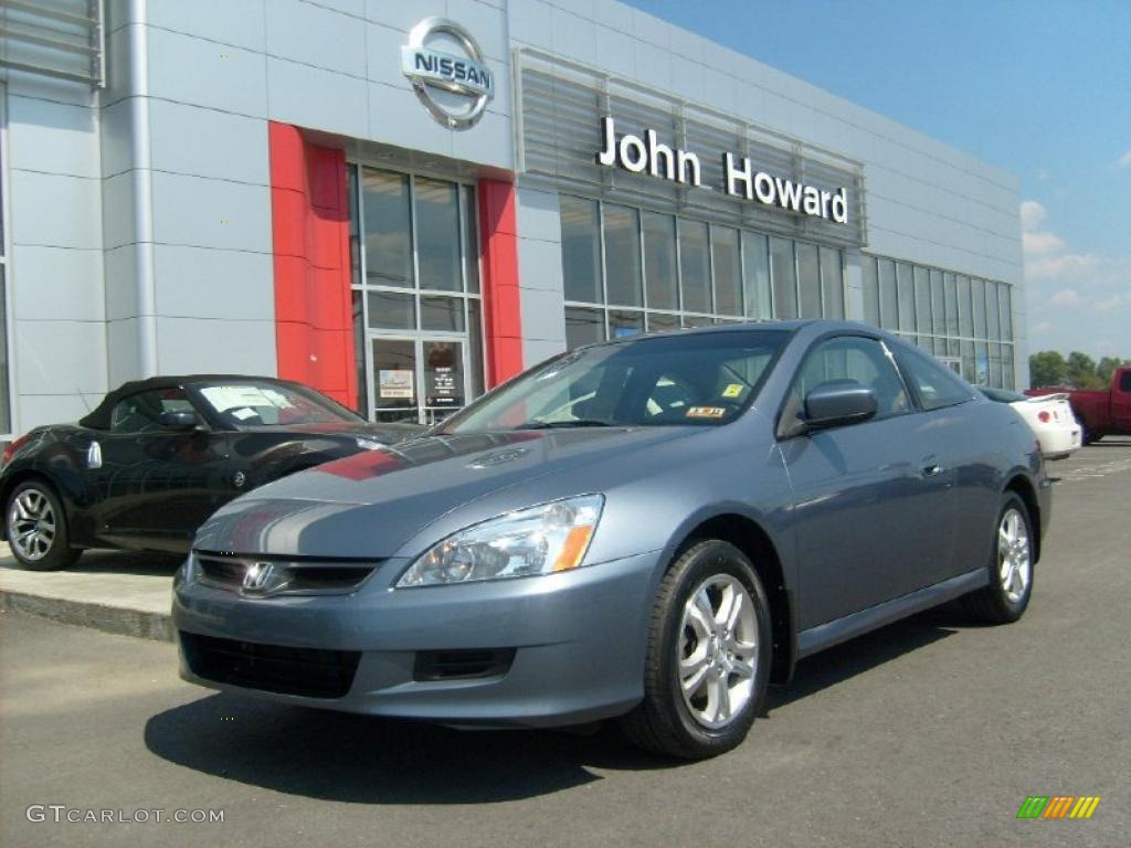 2007 Accord EX Coupe - Cool Blue Metallic / Gray photo #1