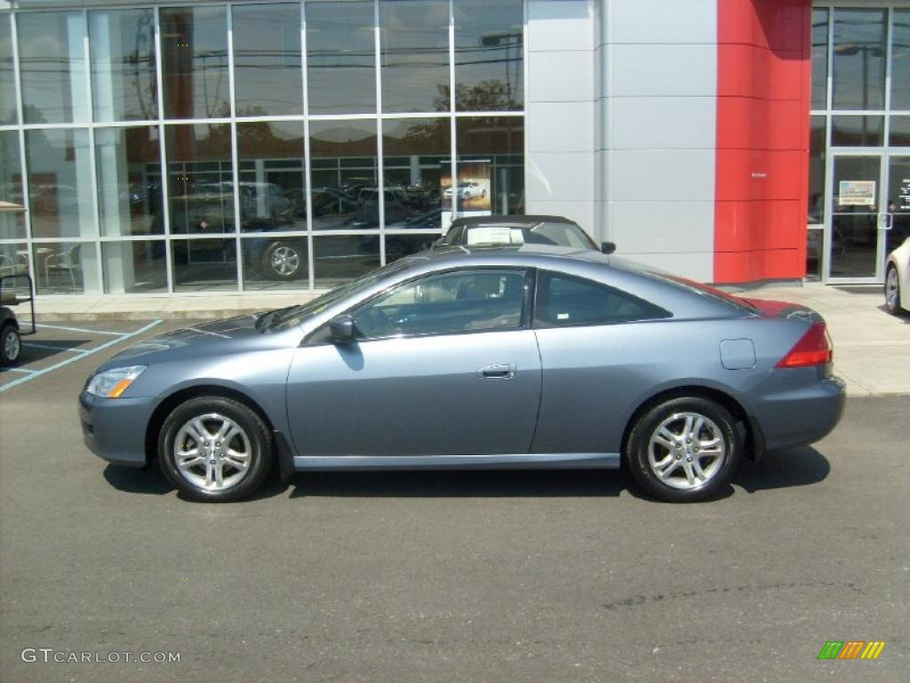 2007 Accord EX Coupe - Cool Blue Metallic / Gray photo #2