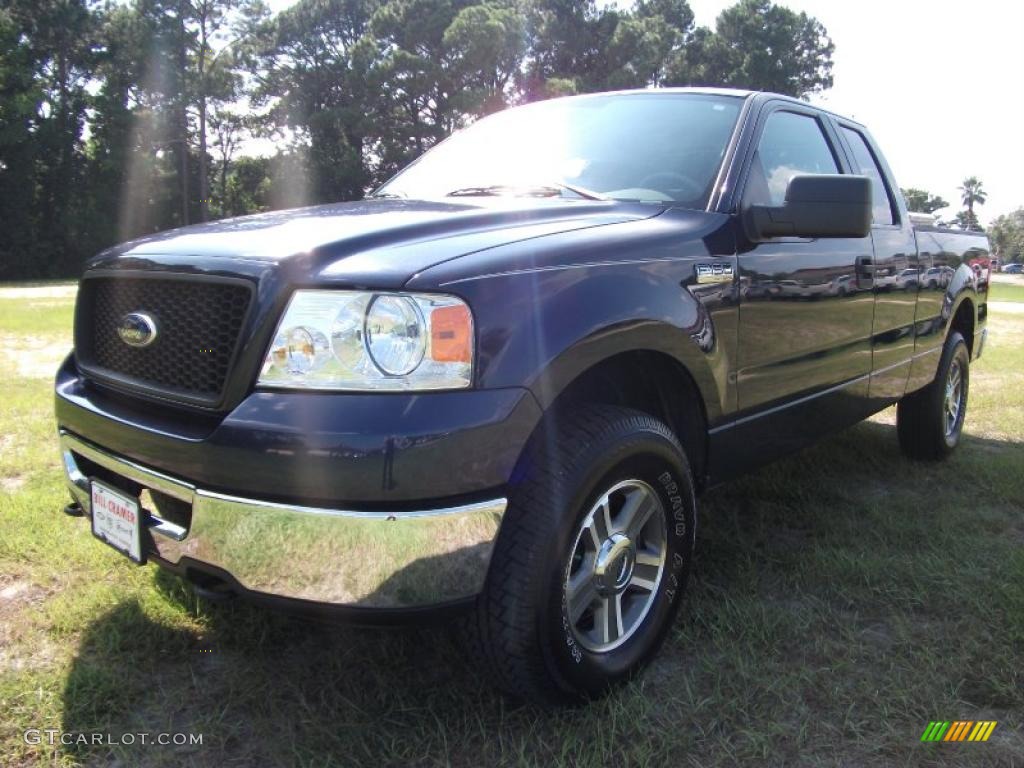 2006 F150 XLT SuperCab 4x4 - True Blue Metallic / Medium Flint photo #2