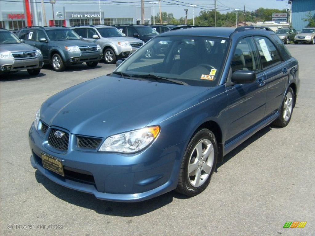 2007 Impreza 2.5i Wagon - Newport Blue Pearl / Anthracite Black photo #3