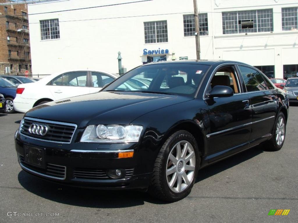 2005 A8 L 4.2 quattro - Brilliant Black / Black/Amaretto photo #1