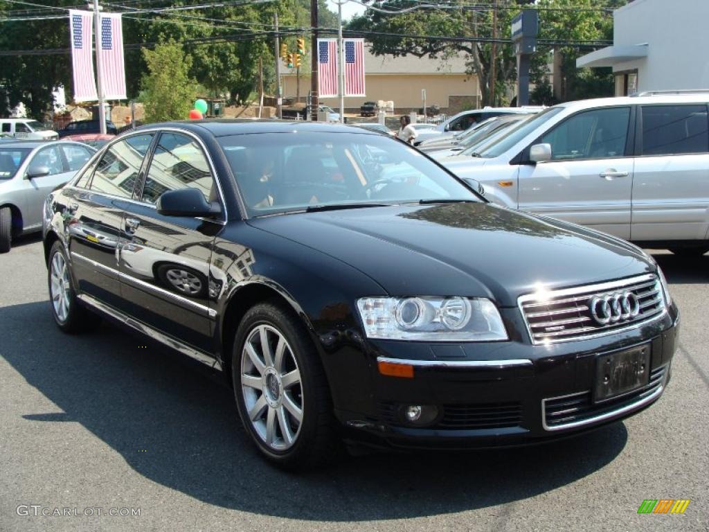 2005 A8 L 4.2 quattro - Brilliant Black / Black/Amaretto photo #3