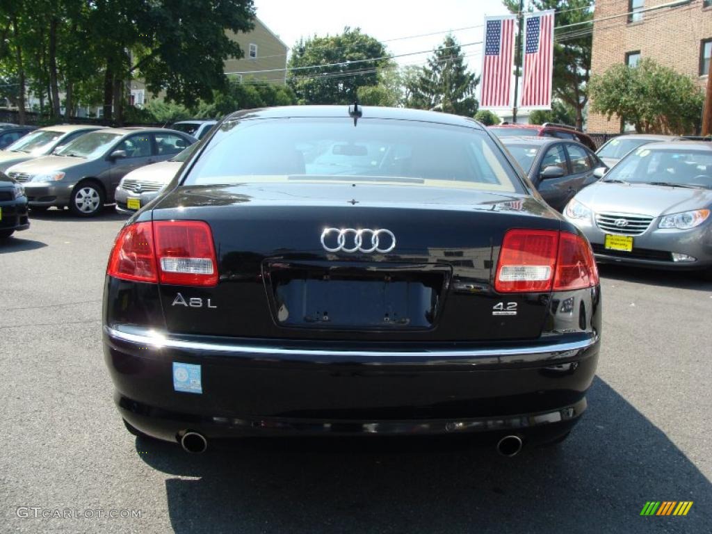 2005 A8 L 4.2 quattro - Brilliant Black / Black/Amaretto photo #6