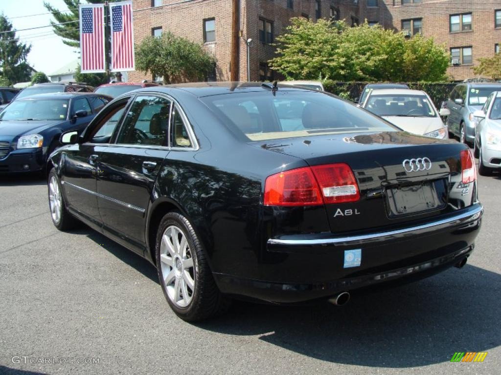 2005 A8 L 4.2 quattro - Brilliant Black / Black/Amaretto photo #7
