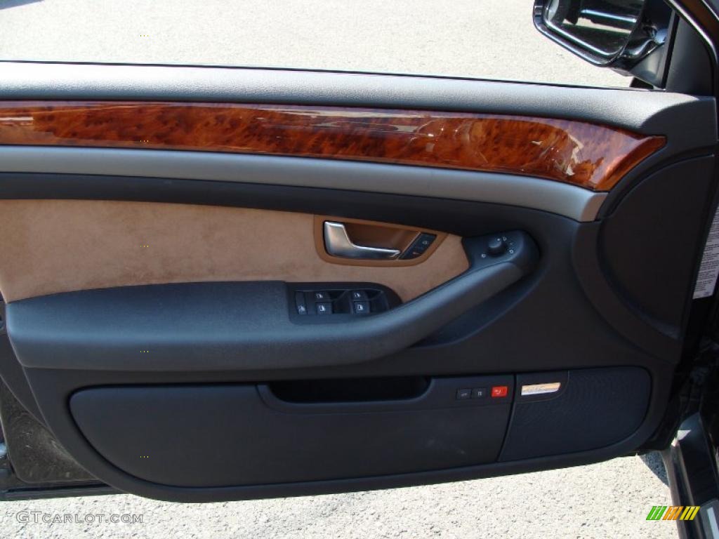 2005 A8 L 4.2 quattro - Brilliant Black / Black/Amaretto photo #11