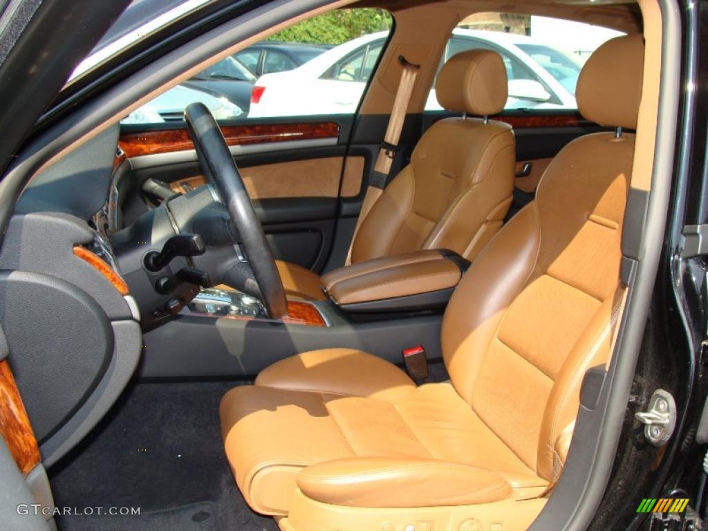 2005 A8 L 4.2 quattro - Brilliant Black / Black/Amaretto photo #12