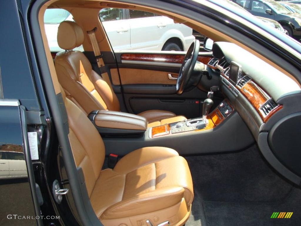 2005 A8 L 4.2 quattro - Brilliant Black / Black/Amaretto photo #13
