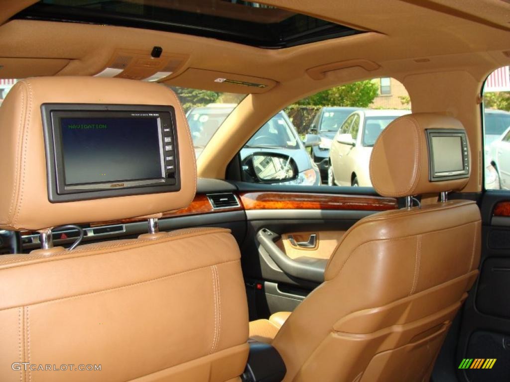 2005 A8 L 4.2 quattro - Brilliant Black / Black/Amaretto photo #16