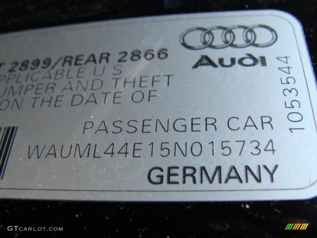 2005 A8 L 4.2 quattro - Brilliant Black / Black/Amaretto photo #24