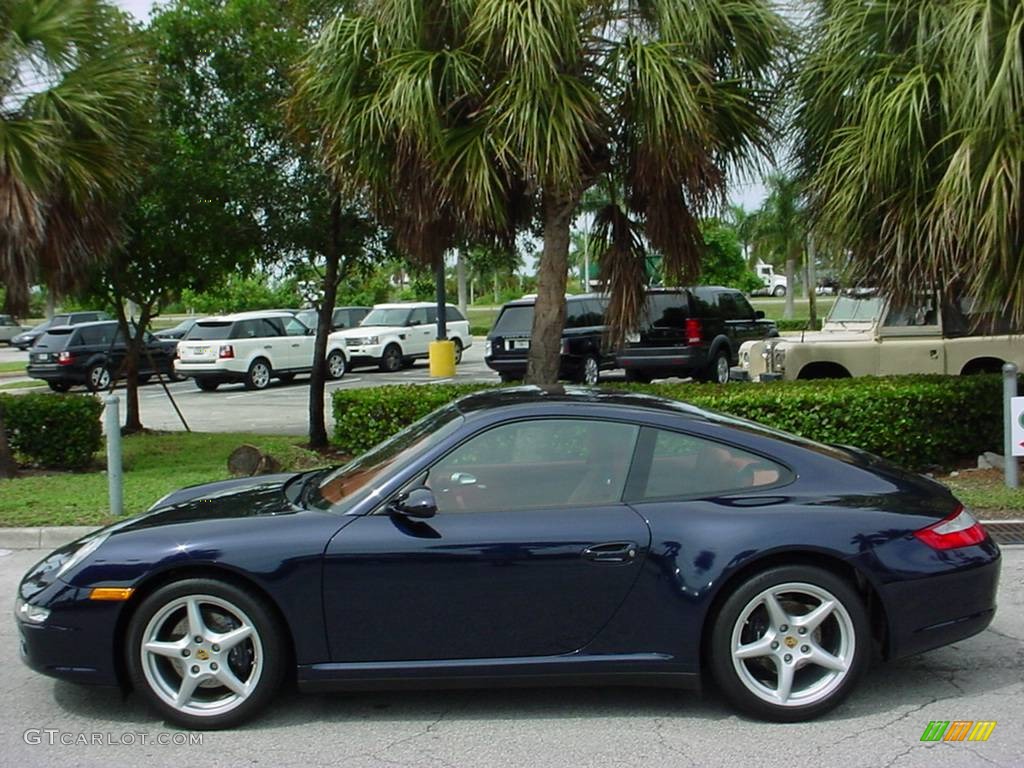 2007 911 Carrera 4 Coupe - Midnight Blue Metallic / Terracotta photo #6