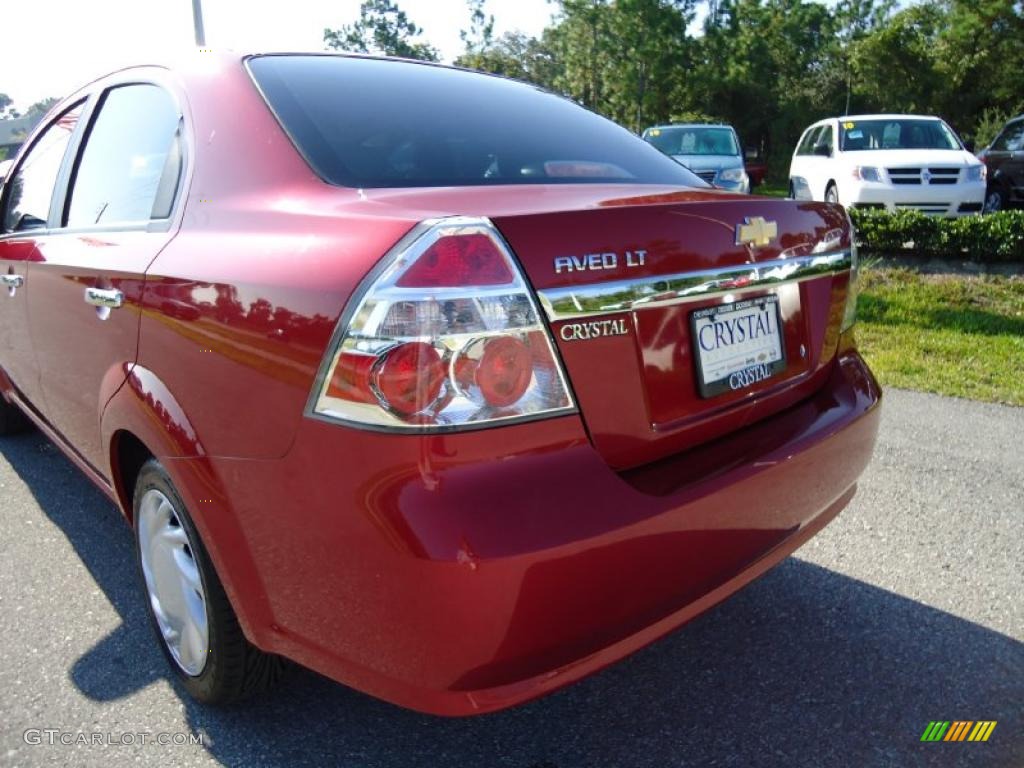 2008 Aveo LT Sedan - Sport Red Metallic / Charcoal photo #10