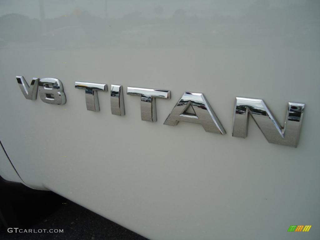 2008 Titan XE King Cab - Blizzard White / Charcoal photo #4