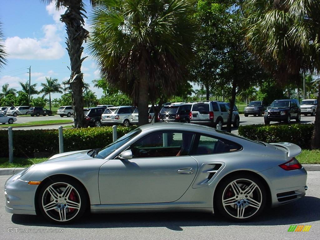 2007 911 Turbo Coupe - GT Silver Metallic / Terracotta photo #6