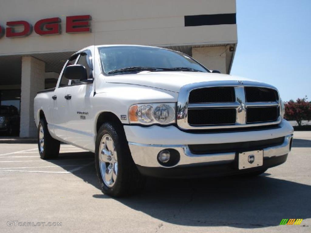 2003 Ram 1500 SLT Quad Cab - Bright White / Dark Slate Gray photo #1