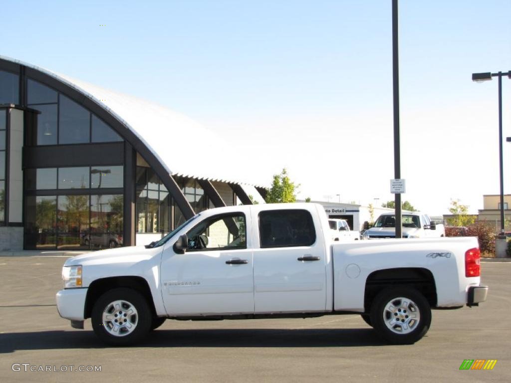 2008 Silverado 1500 LT Crew Cab 4x4 - Summit White / Ebony photo #1