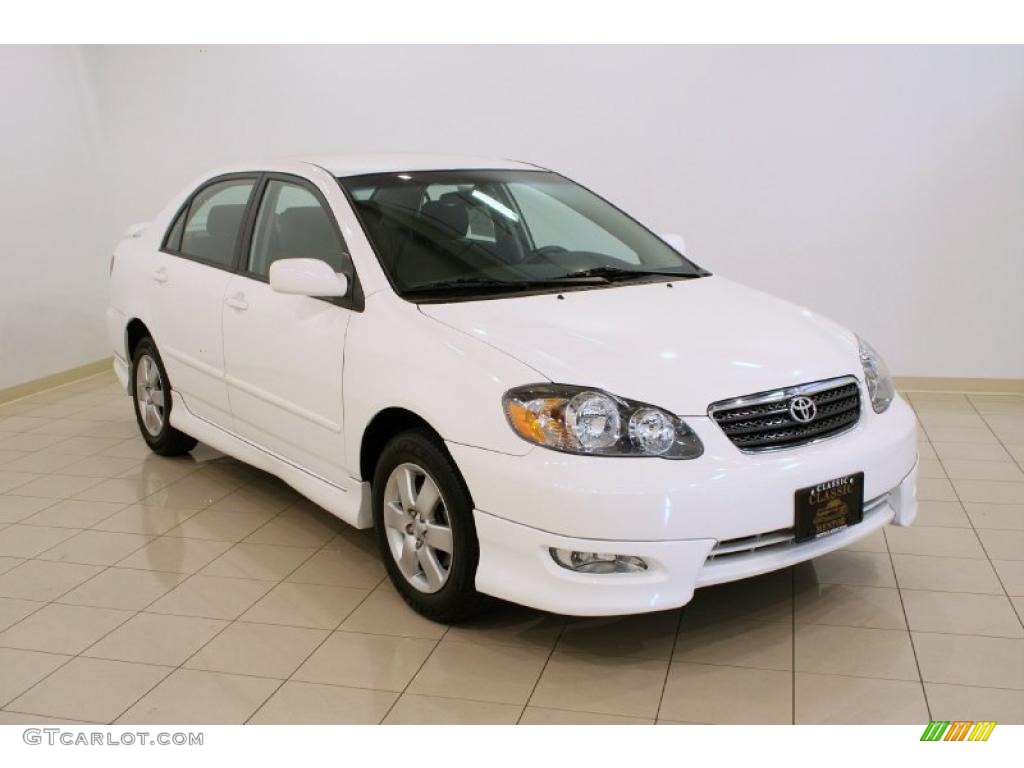 2008 Corolla S - Super White / Dark Charcoal photo #1