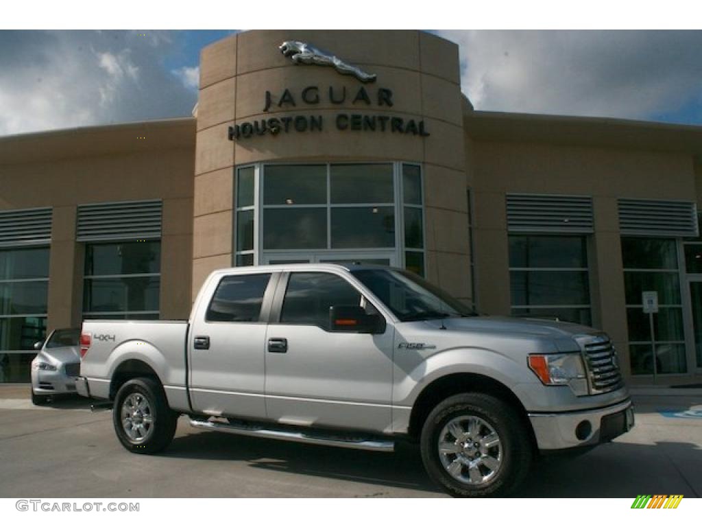 2010 F150 XLT SuperCrew 4x4 - Ingot Silver Metallic / Medium Stone photo #1