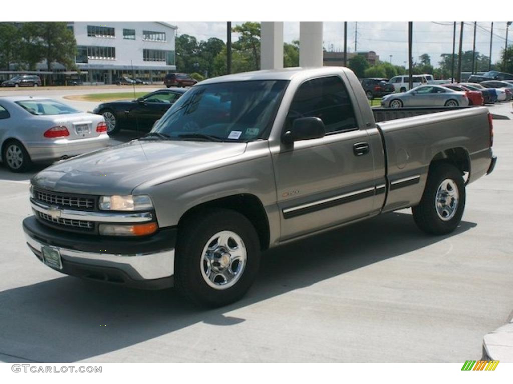 2000 Silverado 1500 Regular Cab - Light Pewter Metallic / Graphite photo #7