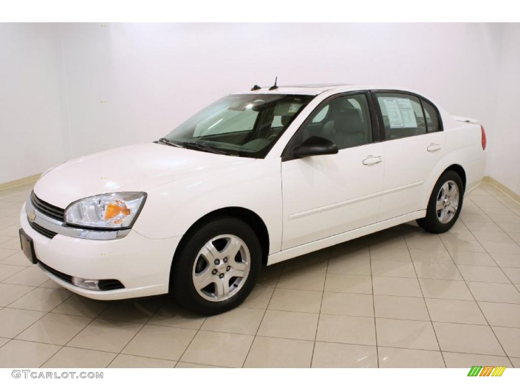 2005 Malibu LT V6 Sedan - White / Neutral Beige photo #3