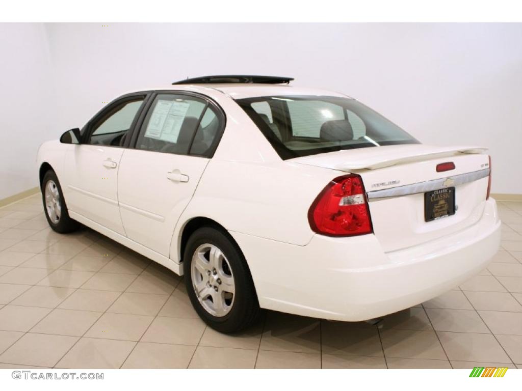 2005 Malibu LT V6 Sedan - White / Neutral Beige photo #5