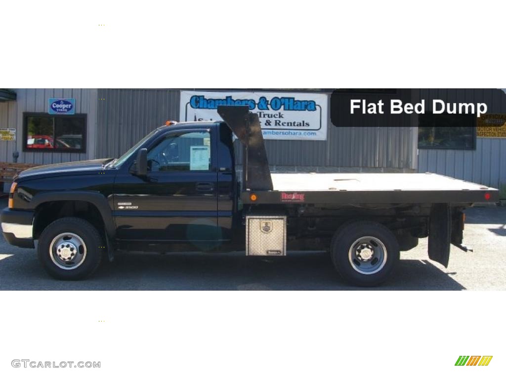 2006 Silverado 3500 LS Regular Cab 4x4 Chassis - Black / Medium Gray photo #2