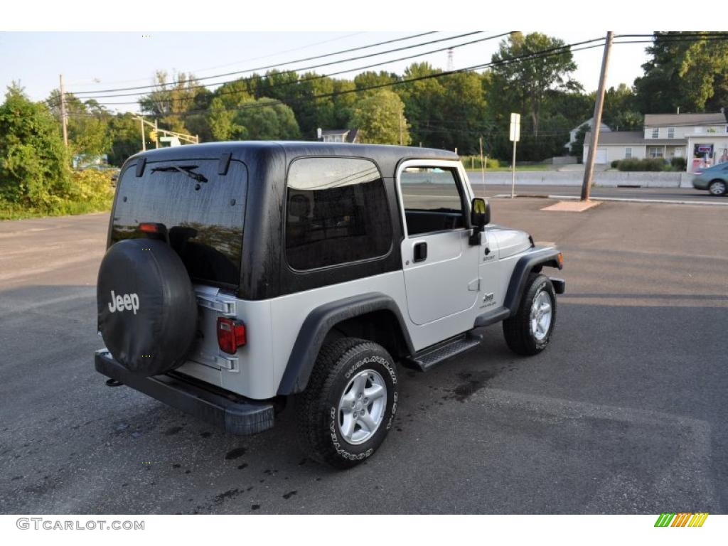 2004 Wrangler Sport 4x4 - Bright Silver Metallic / Dark Slate Gray photo #3