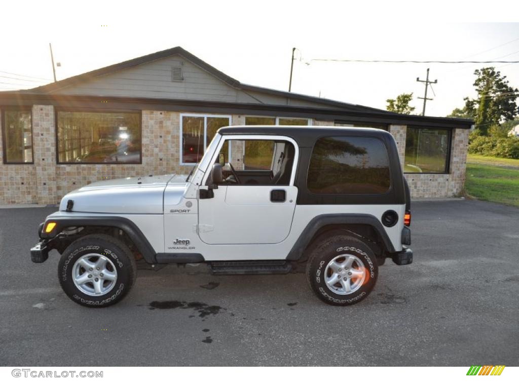2004 Wrangler Sport 4x4 - Bright Silver Metallic / Dark Slate Gray photo #12