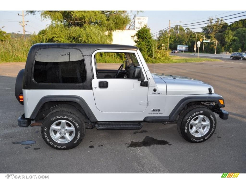 2004 Wrangler Sport 4x4 - Bright Silver Metallic / Dark Slate Gray photo #14