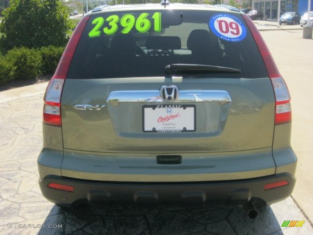 2009 CR-V EX-L 4WD - Green Tea Metallic / Ivory photo #6