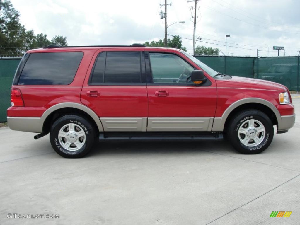 2003 Expedition Eddie Bauer - Laser Red Tinted Metallic / Medium Parchment photo #2