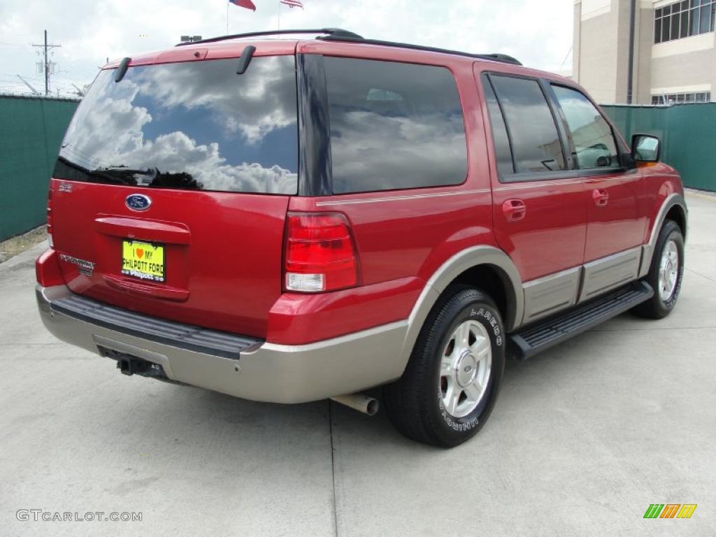 2003 Expedition Eddie Bauer - Laser Red Tinted Metallic / Medium Parchment photo #3