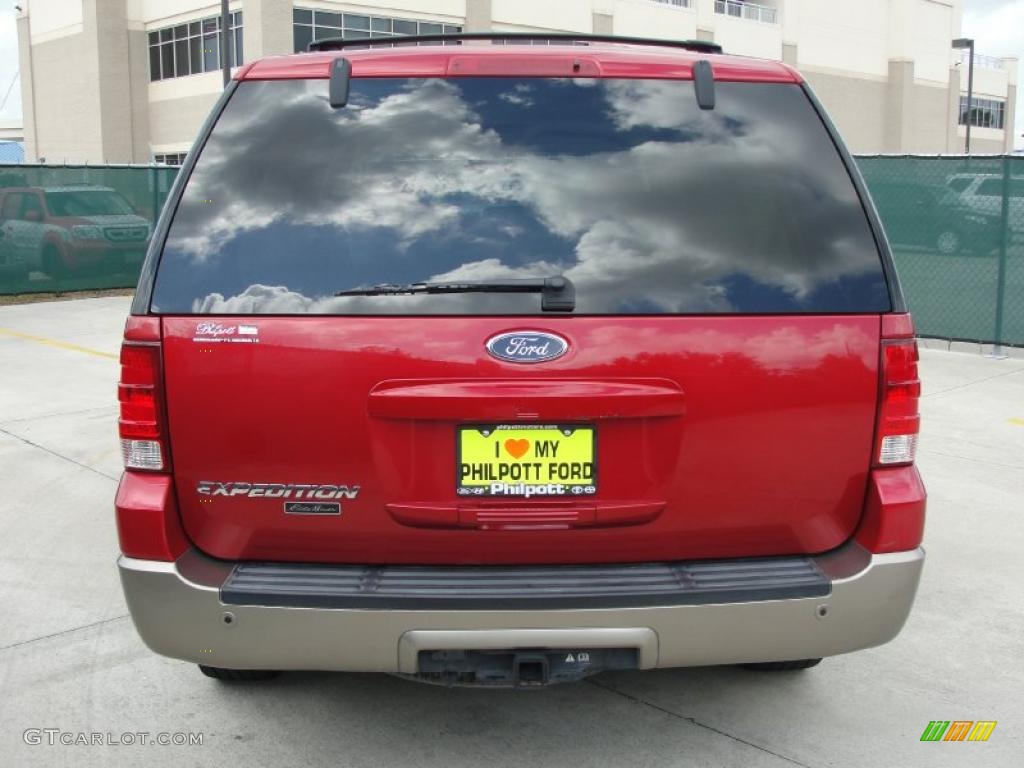 2003 Expedition Eddie Bauer - Laser Red Tinted Metallic / Medium Parchment photo #4