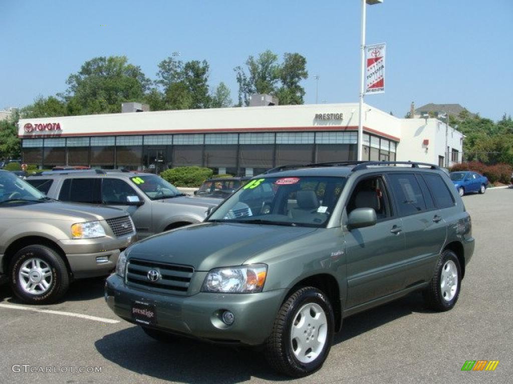 2005 Highlander Limited 4WD - Oasis Green Pearl / Gray photo #1