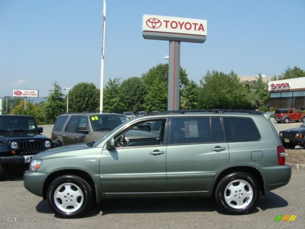 2005 Highlander Limited 4WD - Oasis Green Pearl / Gray photo #3